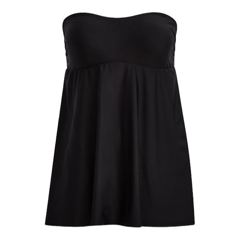 Torrid NWT Wireless Mid Removable Straps Swim Dress With Brief Black Size 00X - Picture 6 of 8